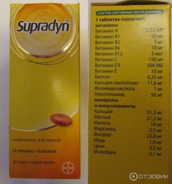 Супрадин Витамины Шипучие 20 Таблеток Цена