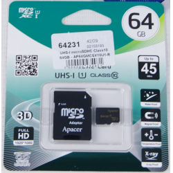 Отзыв о Карта памяти Apacer MicroSDXC 64Gb Class 10 UHS-I U1