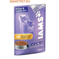 Отзыв о Корм порционный Iams Cat Pouch Kitten&Junior with Chicken