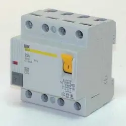 Отзыв о Выключатель дифференциальный (УЗО) IEK ВД1-63 4-х полюсный