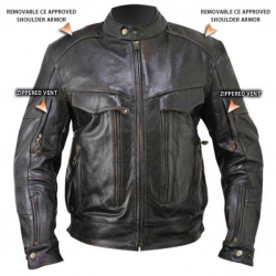 Отзыв о Кожаная мотокуртка Xelement Bandit Cruiser Retro Brown Buffalo Armored Jacket