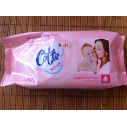 Отзыв о Влажные детские очищающие салфетки Cotte soft care Kids с алоэ вера