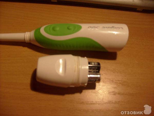 зубная щетка колгейт 360 как поменять батарейки