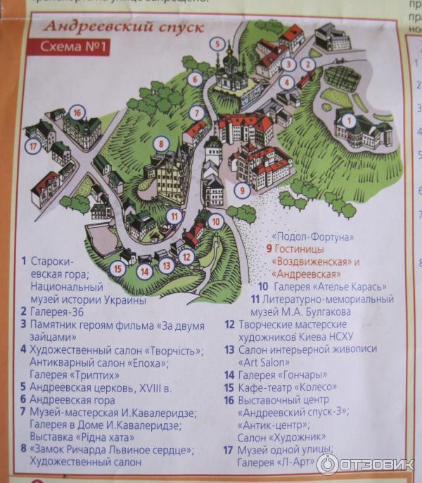 карта киева андреевский спуск