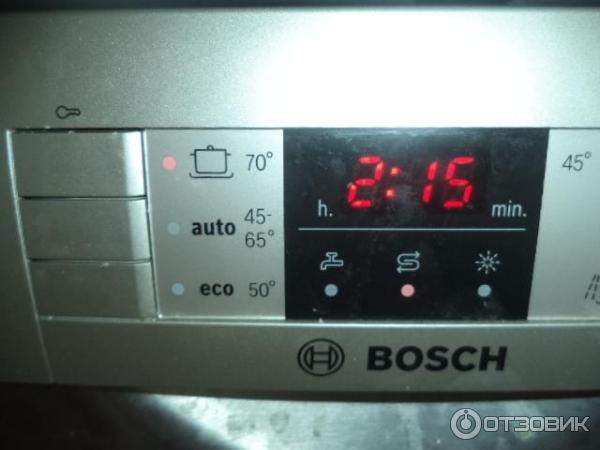 посудомоечная машина бош горит индикатор кран