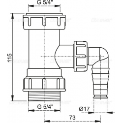 Отзыв о Переходник 5/4" с подводкой для шланга Alca Plast