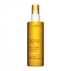 Отзыв о Солнцезащитное молочко-спрей для лица и тела Clarins Spray Solaire Lait-Fluide SPF 20