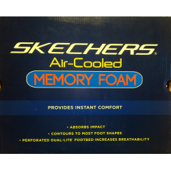skechers air cooled memory foam blue