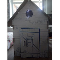 Игровой картонный Домик-раскраска BibaLina - развивающий объект для детей