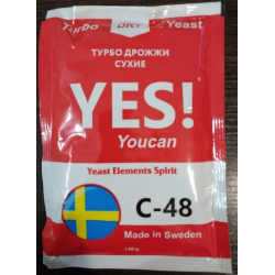 Yes c. Дрожжи Yes c48. Шведские дрожжи ц 48. Yes c48 140г. Турбо дрожжи Yes c48 сколько сахара.