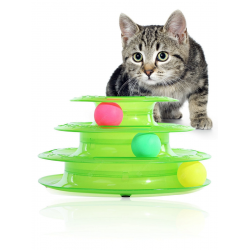 Отзыв о Интерактивная игрушка для котов MaryCat "Пирамидка с шариками"