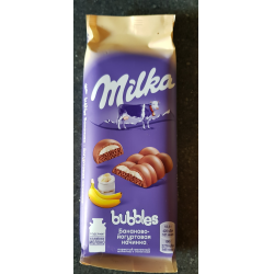 Милка банановая. Милка Баблс банан пористый молочный. Milka шоколад банан. Милки с бананом. Шоколадка Милка с бананом.