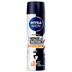 Отзыв о Мужской спрей-антиперспирант Nivea "Черное и белое" Невидимый extra