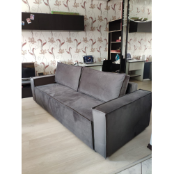 Много мебели диван серый