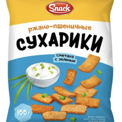 Отзыв о Сухарики ржано-пшеничные Snack со сметаной и зеленью