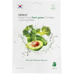 Отзыв о Маска для лица успокаивающая Herest Super food dark green complex layering mask