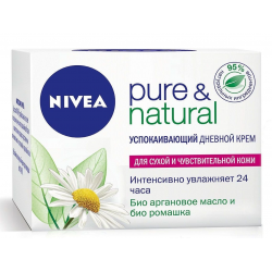 Отзыв о Успокаивающий дневной крем Nivea "Pure & Natural" для сухой и чувствительной кожи