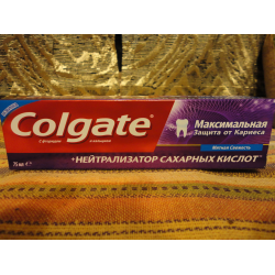 Отзыв о Зубная паста Colgate Максимальная защита от кариеса с фтором и кальцием + нейтрализатор сахарных кислот