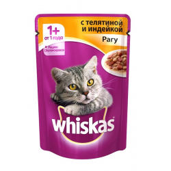 Отзыв о Корм для кошек Whiskas "Рагу телятина с индейкой"