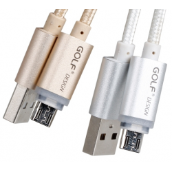 Отзыв о USB кабель Golf LED Metal Braided Micro Data Cable