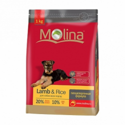 Отзыв о Гипоаллергенный корм для собак всех пород Molina Adult Lamb & Rice