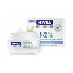 Отзыв о Крем Nivea "Pure & Natural" увлажняющий дневной для лица для нормальной и комбинированной кожи