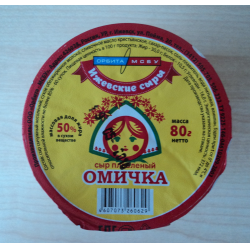 Плавленый сыр Омичка сладкий 30% 80 г