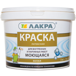 Отзыв о Краска латексная моющаяся "Лакра"