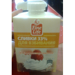 Отзыв о Сливки Fine Life для взбивания 33%