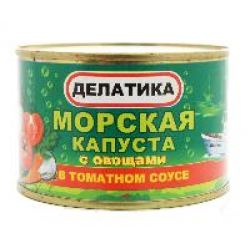 Морская капуста в томатном соусе с овощами