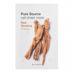 Отзыв о Увлажняющая маска для лица Missha Pure Source Cell Sheet Mask Red Ginseng